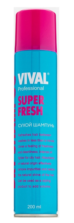 VIVAL, Сухой шампунь Super Fresh, 200 мл