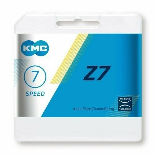 Цепь велосипедная KMC Z7 Grey/Brown, 6/7 (18/21) скоростей, 114 звеньев, 1/2x3/32, 7,3 мм, серо-коричневая