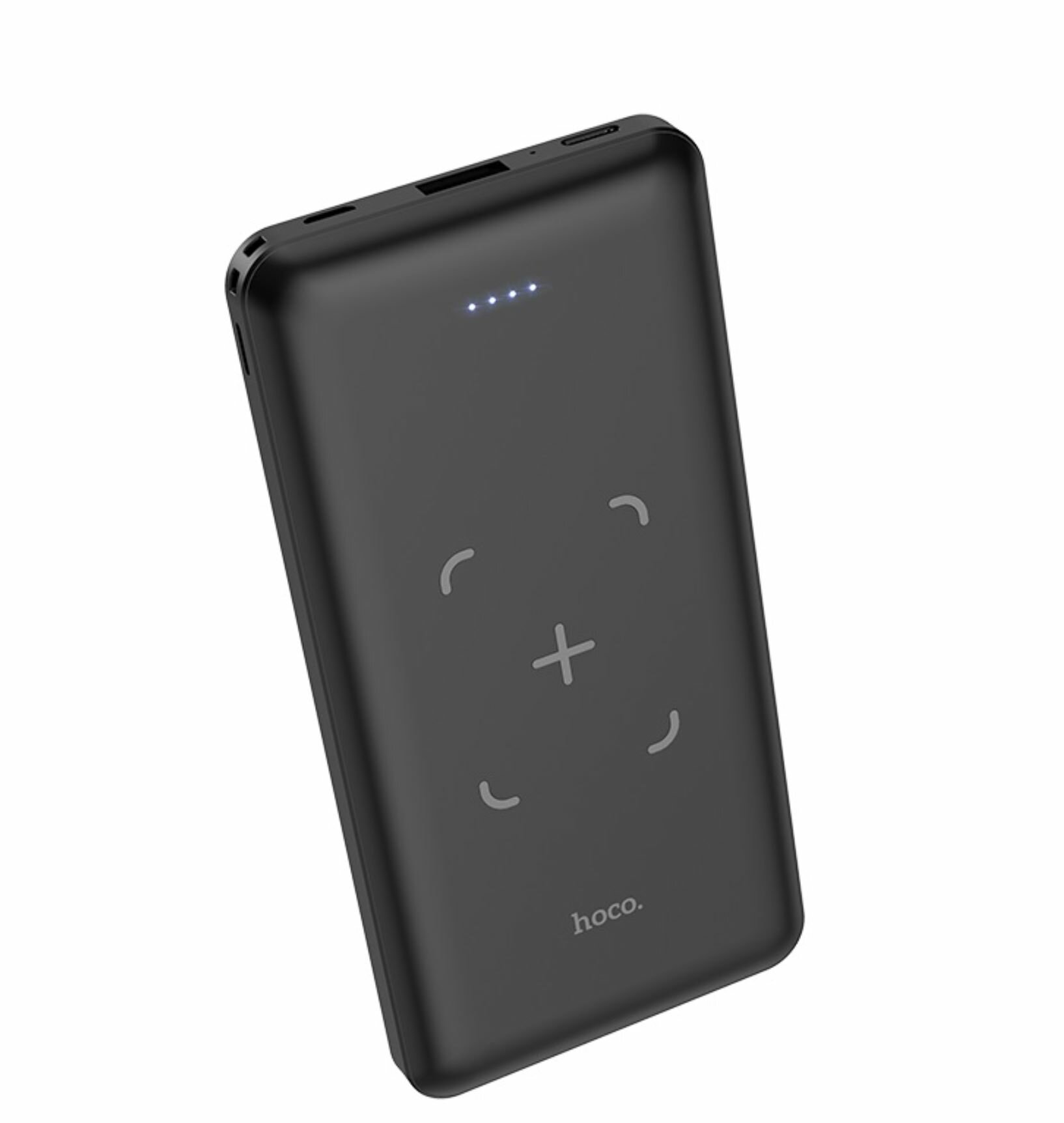 Аккумулятор внешний резервный HOCO J50 Surf wireless charging mobile 10000mAh (чёрный)