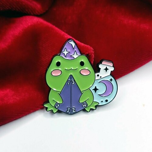 Лягушка-Звездочёт /Значок-Амулет 2,5х2,5 см