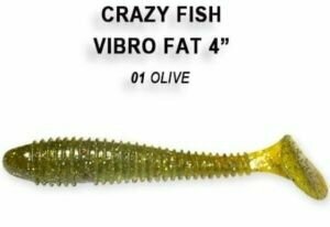 Приманка силиконовая Crazy Fish Vibro Fat 4" 10cм, 14-100-1-6
