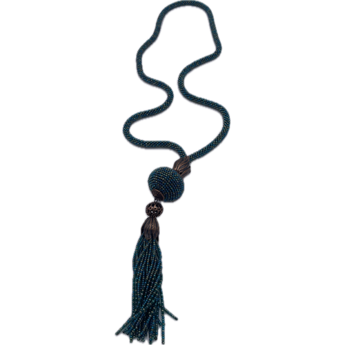 Колье Королевство Птички & Бабочки, бисер, длина 55 см, золотистый