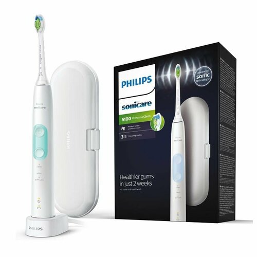 Электрическая зубная щетка Philips HX6857/28, дорожный футляр футляр для электрической зубной щетки philips электрическая зубная щетка sonicare 1 шт дорожный футляр для хранения зубной щетки philips универсальн