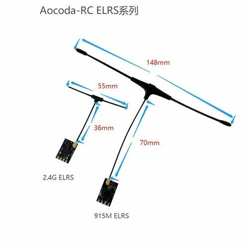 Aocoda-RC ELRS 915 МГц (868 МГц) 500 мВт 20 дБм RSF приемник для дальней связи FPV, 5 штук приемник happymode ep1 rx 2 4g elrs