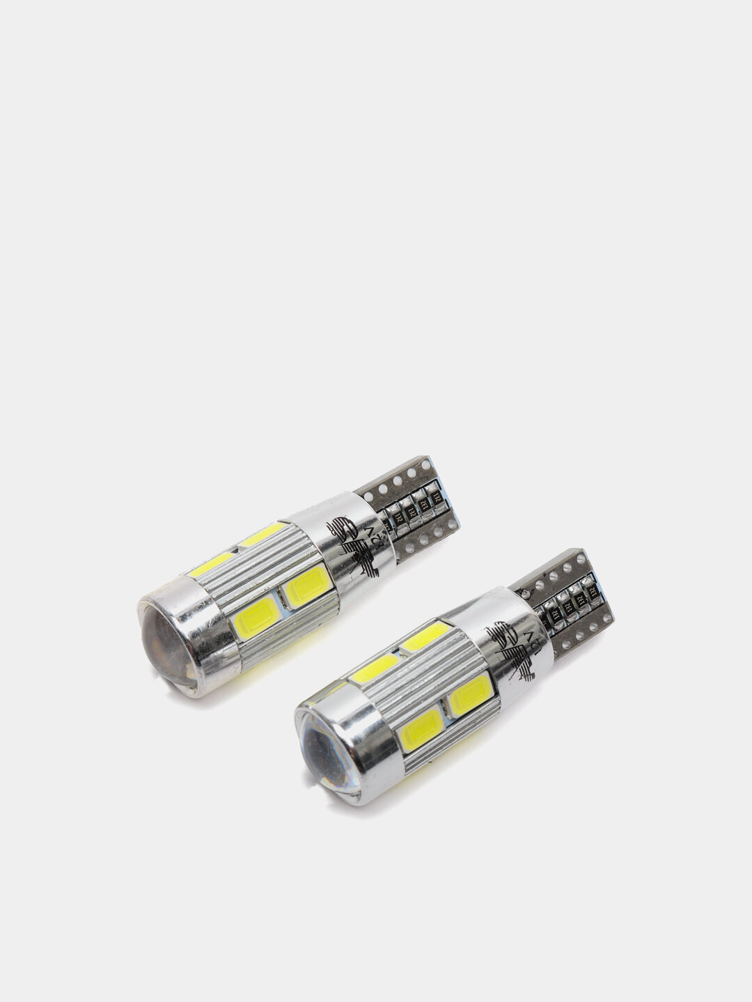 Лампа светодиодная, белая, Т10, (2.1x9.5D) CANBUS 8SMD 5630, 2 шт,