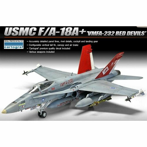 Academy сборная модель 12520 USMC F/A-18A+ VMFA-232 Red Devils 1:72