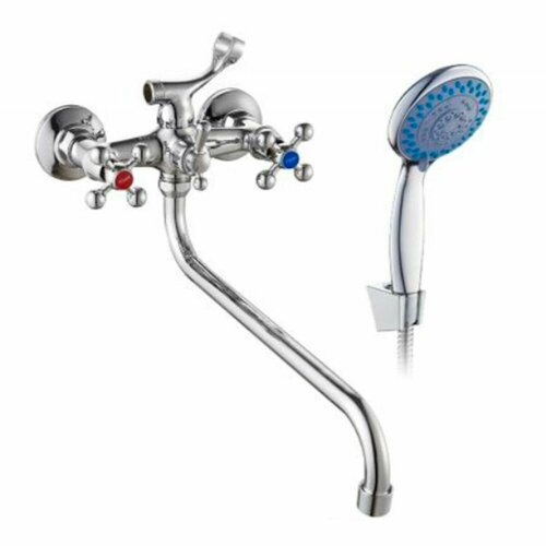 Смеситель дванны Baizheng Q1732-G22-X08 маховики длинный излив S-нос дивертер в корпусе 2899₽