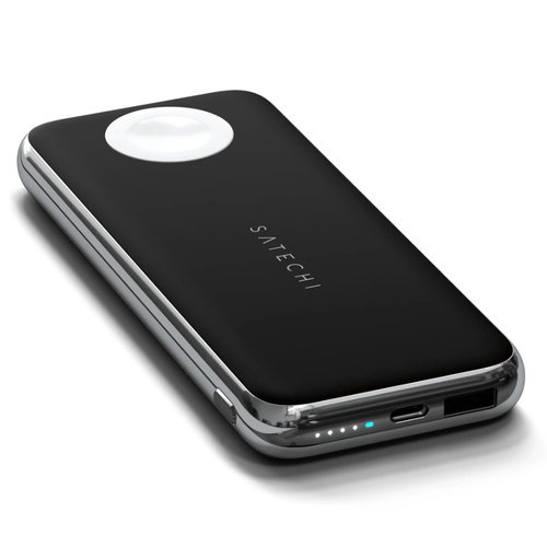 Satechi Quatro Wireless Power Bank space gray Внешний аккумулятор c беспроводной зарядкой 10000 мАч