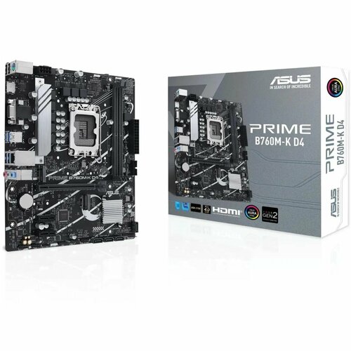Материнская плата Asus PRIME B760M-R D4 Soc-1700 Intel B760 2xDDR4 mATX AC97 8ch71 25Gg RAIDHDMI 1437000₽