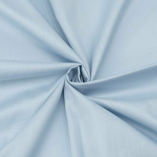Ткань для шитья Хлопок 100%, 1 Метр ткани, твил-сатин гладкокрашеный, Отрез - 220х100 см, № 38002 цвет голубой