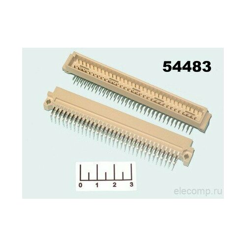 Разъем 64pin штекер 2*32 (DIN 41612) угловой