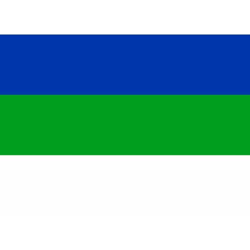 Флаг Республики Коми, Размер: 75х50 см. коми настольный флаг