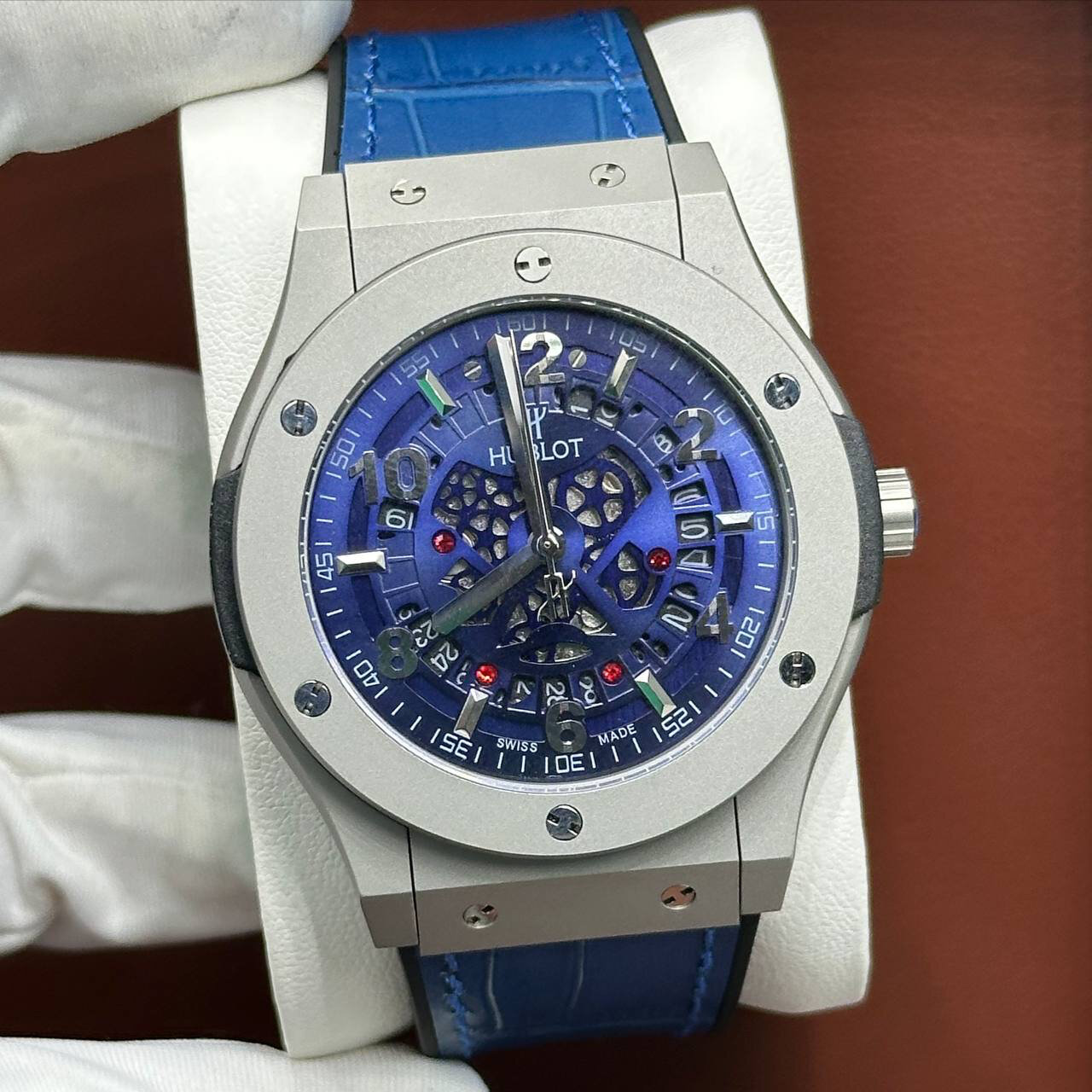 Часы механические Hublot - синий-серый