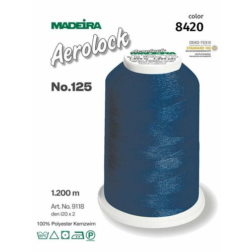 Нитки оверлочные Aerolock № 125 1200 м нитки оверлочные madeira aerolock 120 мультиколор 9514