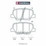 Тормозные колодки дисковые задние MARSHALL M2625688 для Citroen C4, Mazda 6, Mitsubishi ASX / Outlander III, Peugeot 4008 // кросс-номер TRW GDB3583