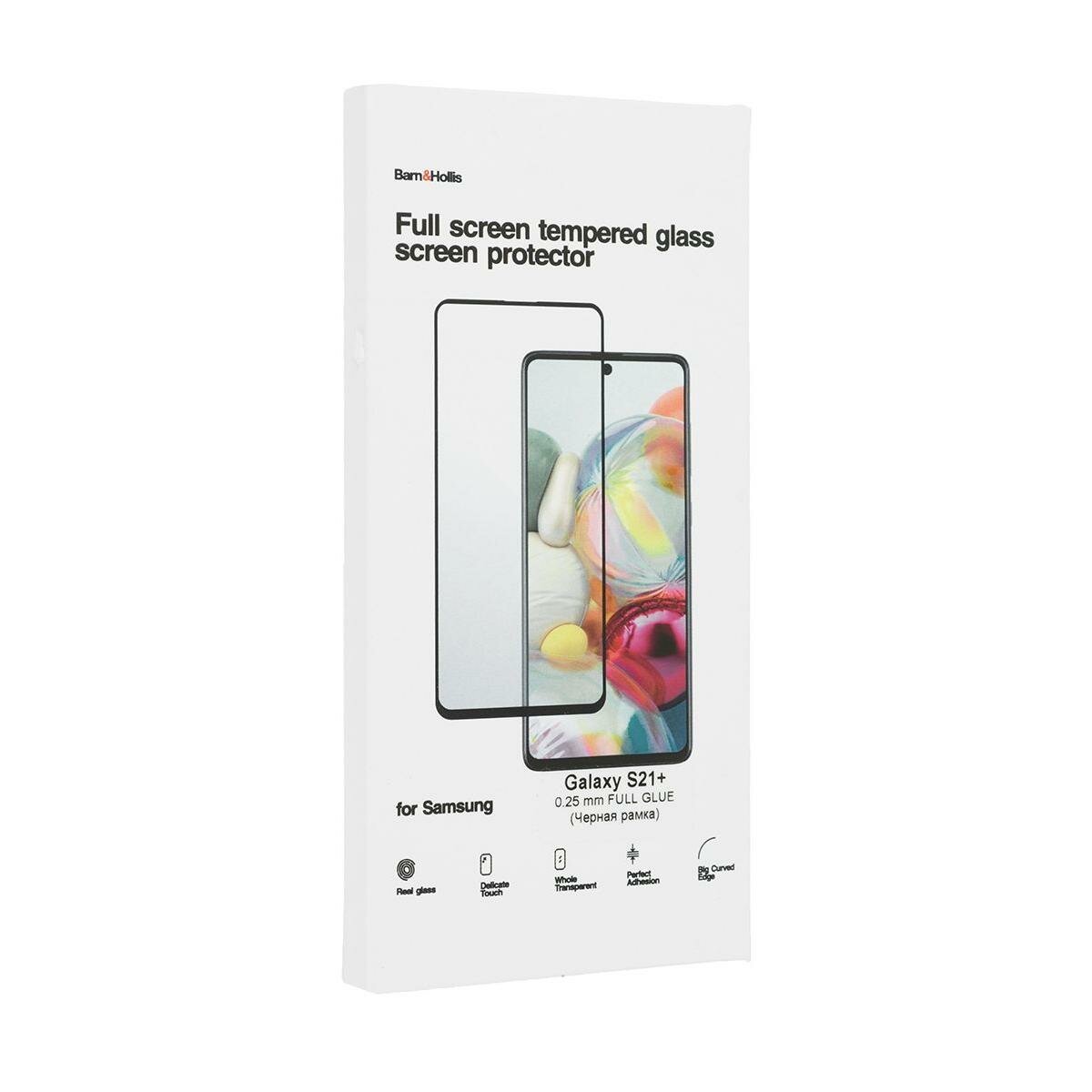 Защитное стекло Barn&Hollis для Samsung Galaxy S21+ Full Screen 0.25mm Full Glue Black УТ000024036 - фото №7