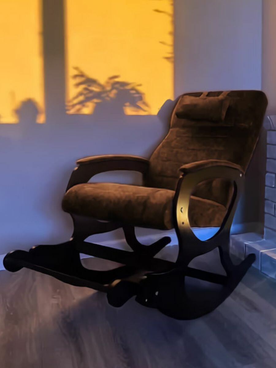 Кресло качалка, кресло качалка для взрослых, Премиум, анатомической формы тмн