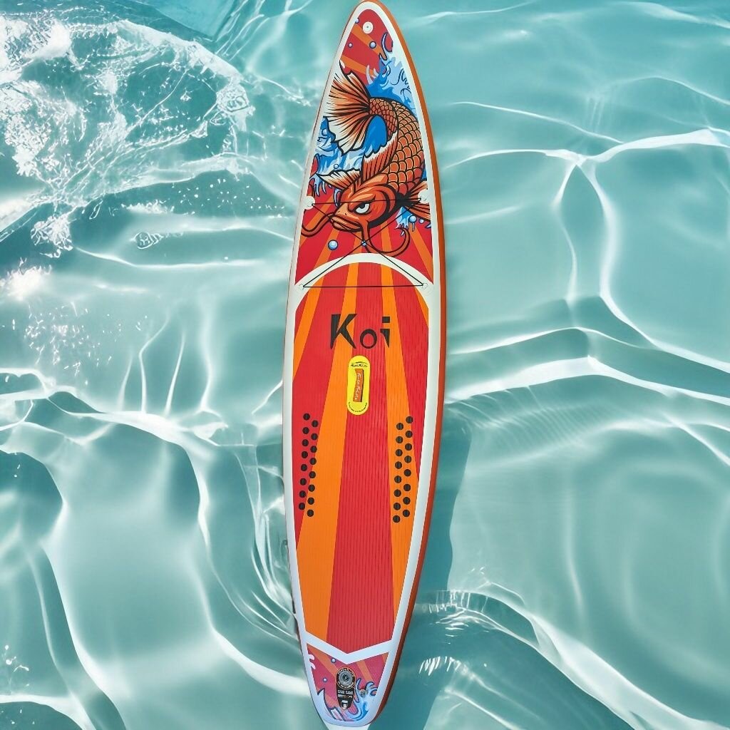 SUP-доска Карп KOI 11'6" надувная, двухслойная. Сапборд с полным комплектом, 350x84x15 см — фото 1