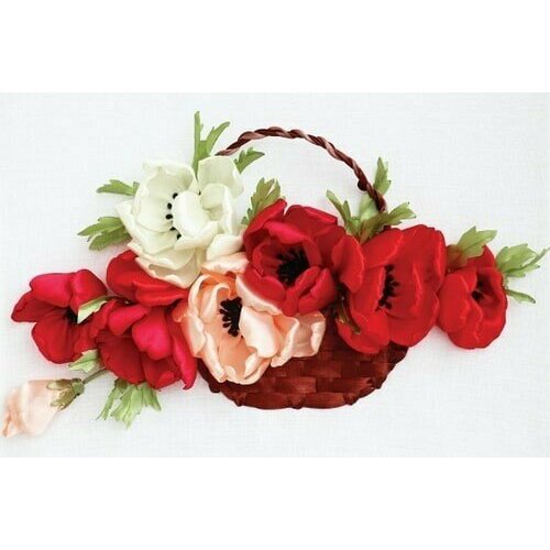 Маки в корзине ВЛ-1023 Любава Набор для вышивания 39 х 20 см Вышивка лентами 983₽