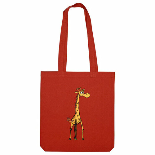 Сумка шоппер Us Basic, красный мягкая игрушка пятнистый жираф 90см