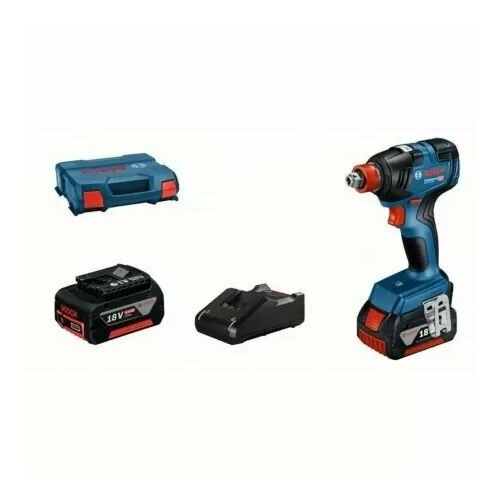 аккумуляторный ударный гайковерт с 2 батареями gba 18v 4 gdx 18v 200 – bosch power tools – 06019j2206 – 4059952596709 Гайковерт Bosch GDX 18V-200 L-Case, 2x4,0Ah, GAL 18V-40 (06019J2206)