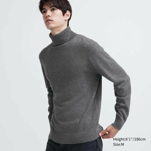 Свитер Uniqlo, размер L, серый свитер uniqlo размер s серый