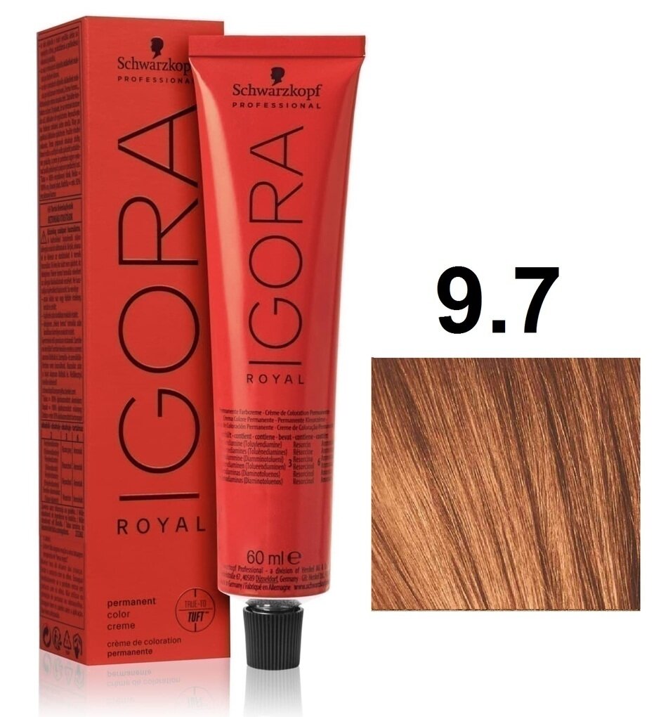 Schwarzkopf Igora Royal Крем-краска для волос 9/7 блондин медный 60мл