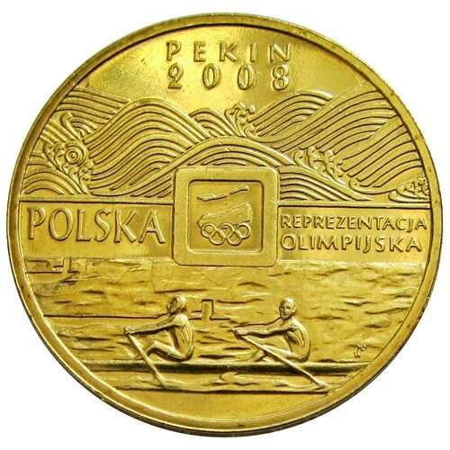 198 монета польша 2010 год 2 злотых ян якуб твардовский латунь unc 2 злотых 2008 Польша, Пекин 2008