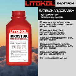 Латексная добавка для затирок IDROSTUK-m - 0,6кг