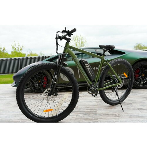 Электровелосипед полуфэтбайк Richiesto 297S Алюминиевая рама 21 36V12AH Спортивный Взрослый зеленый 5700000₽