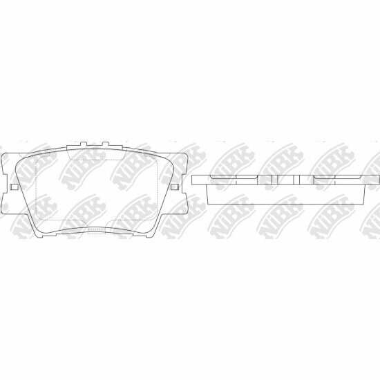 Колодки тормозные дисковые Nibk PN1522, 4 шт