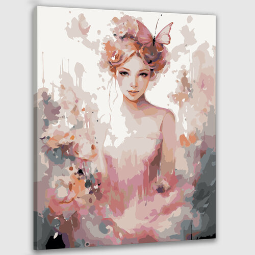 Картина по номерам 50х40 Принцесса в розовом