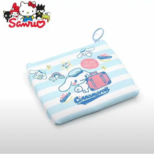 kawaii cinnamoroll sanrio my melody plush kt cat purin dog stellalou plushie toys anime hair ring cloth hair accessories girls Кошелек , фактура перфорированная, белый, голубой