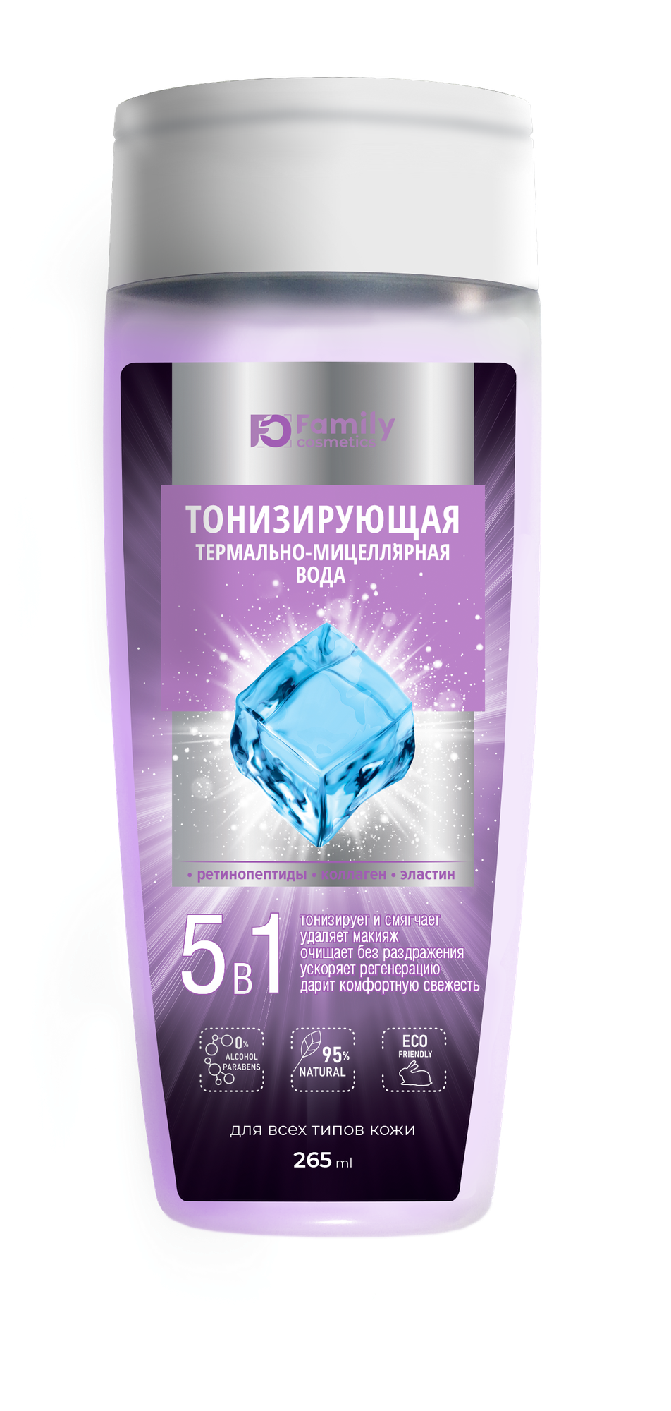 Прочие Тонизирующие Средства FAMILY COSMETICS Тонизирующая термально-мицеллярная вода 265 мл