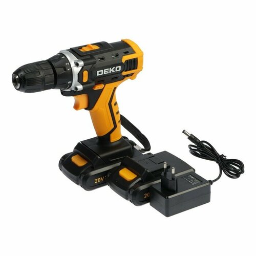 Дрель-шуруповерт DEKO Banger 20V 20 В 2х15 Ач кейс набор инструментов 63 предмета 8399₽