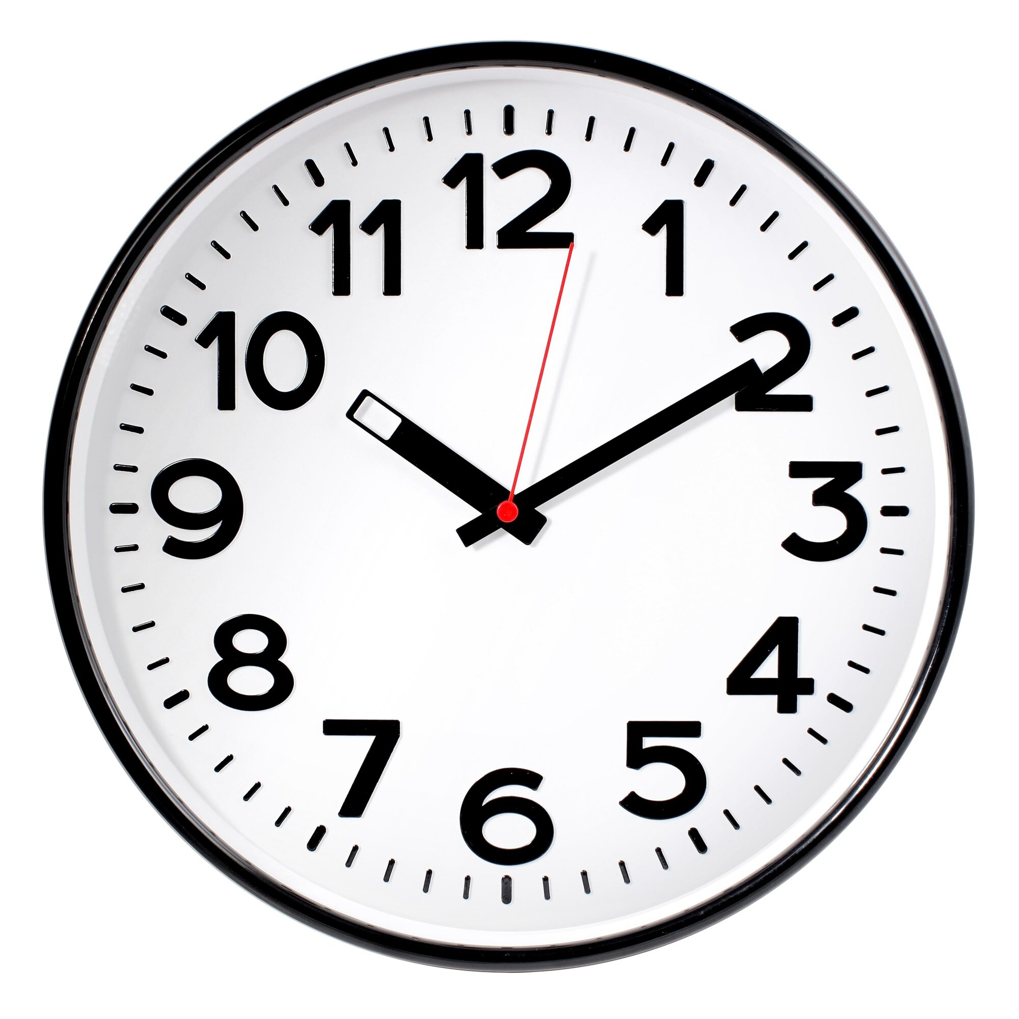 фото Часы настенные Troyka 78770783 круг, d305мм, плав. ход, пластик черный