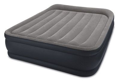 Надувная кровать Intex Deluxe Pillow Rest Raised Bed (64136), 203х152 см, серый/темно-синий