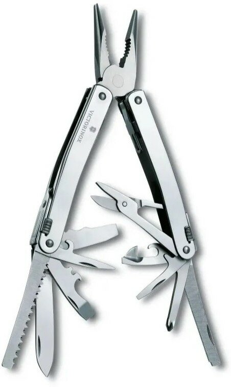 Мультитул Victorinox SwissTool Spirit X Plus Ratchet (3.0236. N) 105мм 36функц. чехол нейлоновый серебристый подар. коробка