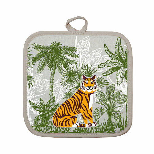 S-CHIEF ПЛ-018 Прихватка Новый год полулён 50 хлопок 50 лен 18 х 18 см Джунгли УТ-0011862 597₽