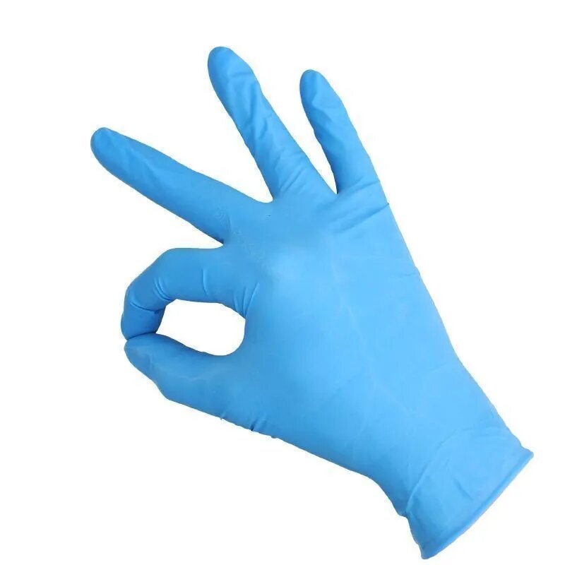 Перчатки одноразовые Wally Plastic (смесь винила и нитрила), голубые, размер XL, 100 шт.