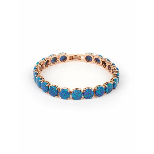 Браслет Bijuton, опал, размер 18 см, синий, золотистый