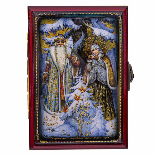 Шкатулка для украшений Дед Мороз и Снегурочка 12 х 8 см