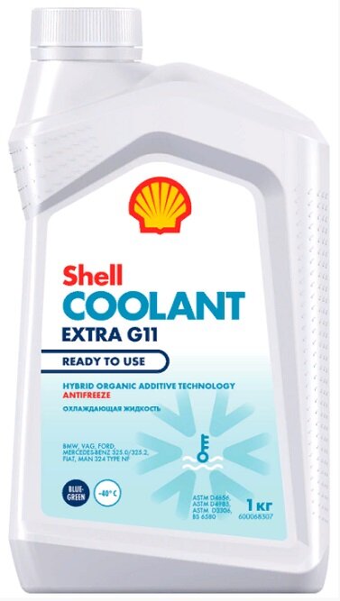 Антифриз Shell G11 зеленый готовый 1л