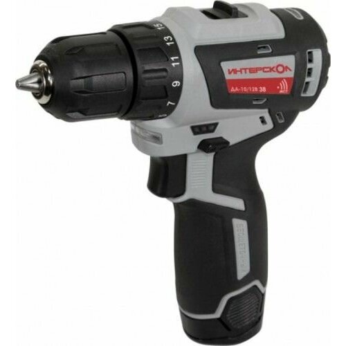 Дрель-шуруповерт аккумуляторная ИНТЕРСКОЛ ДА-1012В 38 минимакс бесщеточная 2 25ач зу 7572245 31455₽
