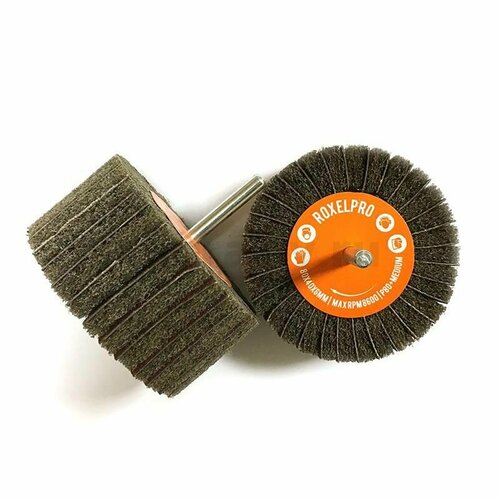 Щетка лепестковая нетканая ROXTOP на шпинделе 80х40х6 мм Fine RoxelPro 137854 1929₽