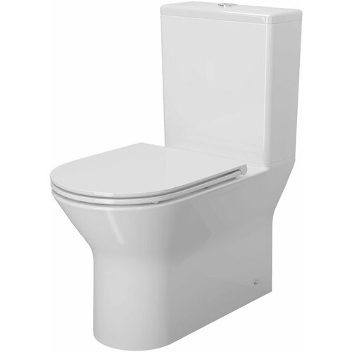 Унитаз компакт Elysium безободковый белый с сиденьем микролифт