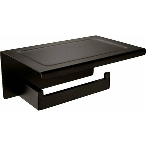 Держатель туалетной бумаги Orans 7205P00 с полочкой черный матовый 7960₽