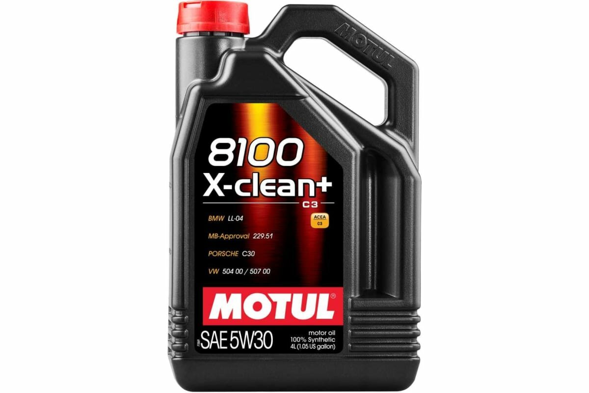 Масло моторное motul 8100 x-clean + 5w-30 синтетическое 4 л., артикул 111859