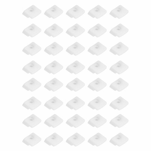 Фиксатор стекла, зеркала толщиной до 4 мм (пр-во Польша) белый пластик (комплект 40 шт.)