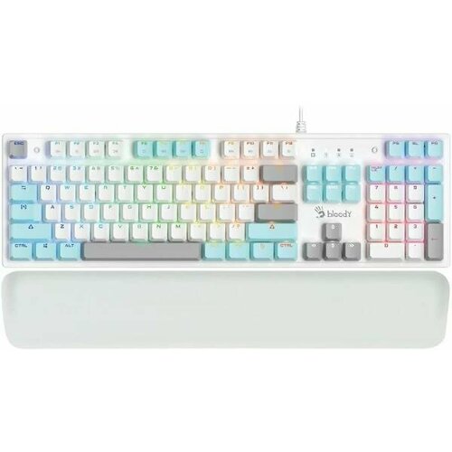 Клавиатура A4Tech Bloody S515R механическая белый USB for gamer LED подставка для запястий S515R ICY WHITE 667700₽